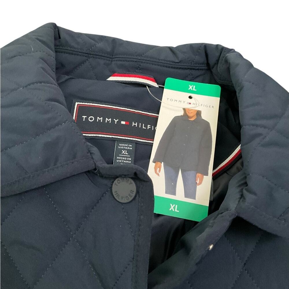 Tommy Hilfiger Women’s Blue Quilted Jacket Blue Size XL NWT - Picture 7 of 8